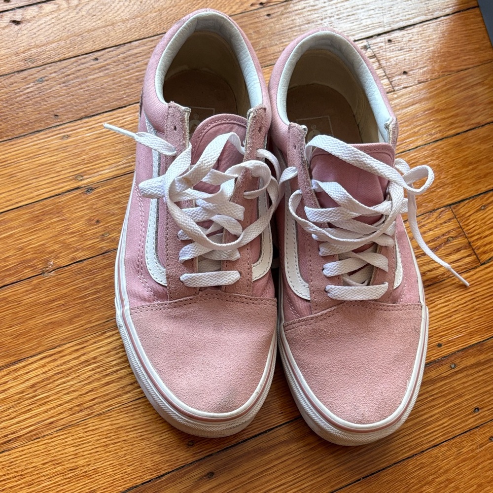 Vans Pink and White Women's Sneakers